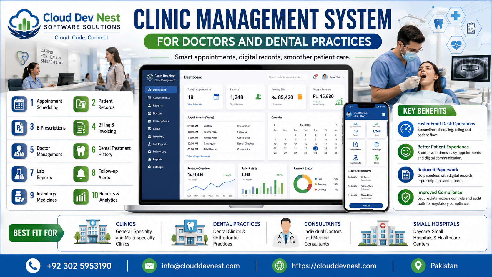 Clinic Management System for Doctors and Dental Practices