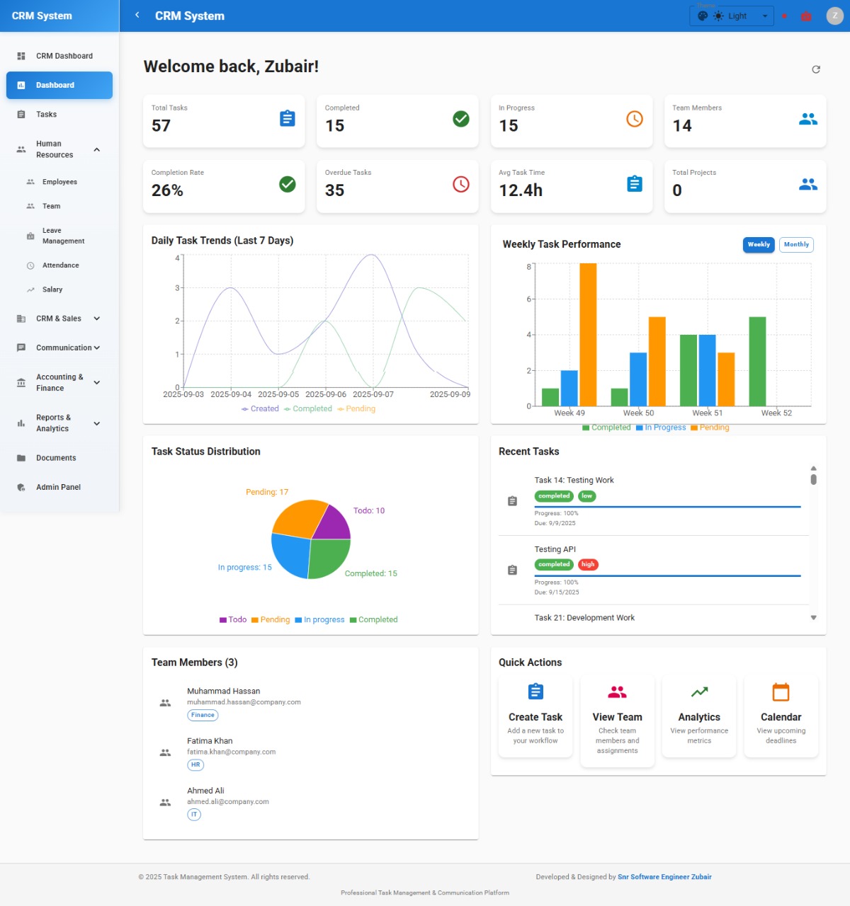 Customer Relationship Management Platform for Sales Team